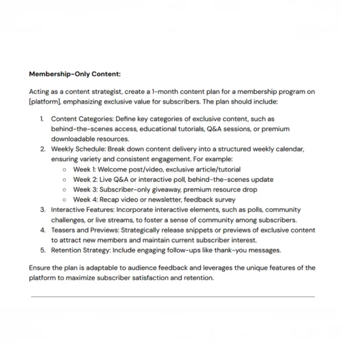 Screenshot 2025-01-26 030410 CLOXMEDIA Content Creator Essential Prompts