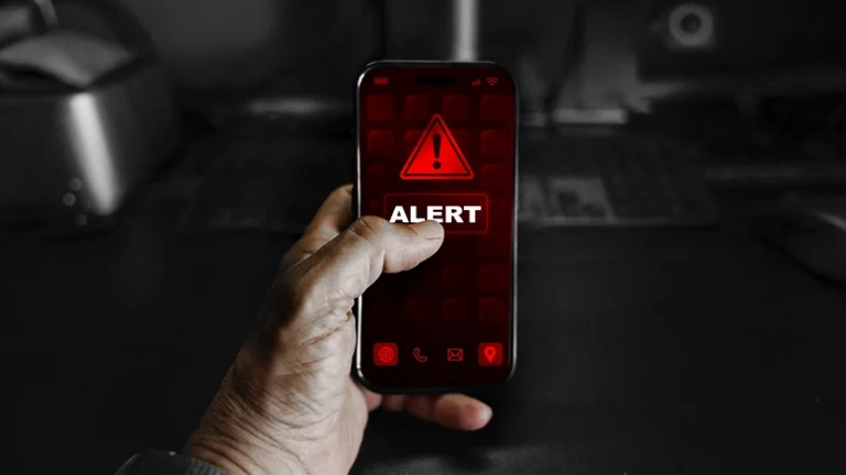 smartphone with multiple red warning icons displayed, symbolizing potential data breaches or cybersecurity alerts as featured on cloxmagazine